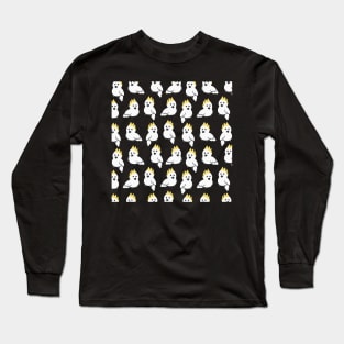 Cute White Cockatoo  Pattern Long Sleeve T-Shirt